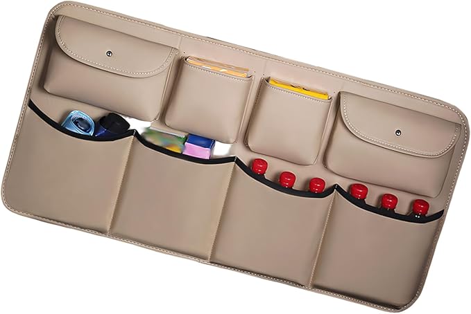 PU Cloth Automotive Organizers Quick Installation Hanging Pocket Fabric Storage Bag for Trip Storage Bag