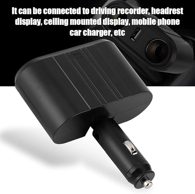 Universal Car 2 Way Cigarette Lighter Cigarette Lighter Socket Distributor Socket Multi Port Car USB Charger Adapter Can Connect Car Recorder, Cell Phone Car Charger 12-24v