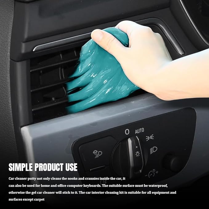 Car Cleaning Gel, Car Cleaning Supplies, Car Cleaning Putty, Universal Car Cleaning Kit Auto Detailing Tools Car Accessories Fit for Automotive, Keyboard, Camera, Printers (Blue, 2PCS)
