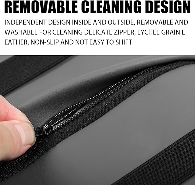 Car Armrest Cushion, Automotive Anti-Scratch Leather Memory Foam Center Console Pad Cover Protector Elbow Pillow Armrest Seat Box with Organizer Pockets Storage Bag, Universal Fit
