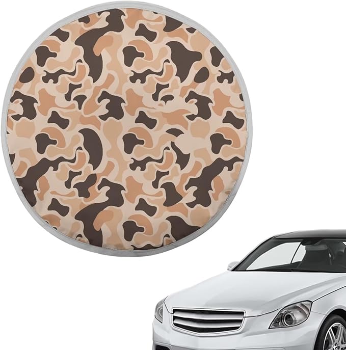 Camo Hunting Duck Steering Wheel Sun Shade Cover 17 Inch Car Rudder Sun Shade Cooling Cover for Summer Foldable Steering Wheel Cover Gift for Friends
