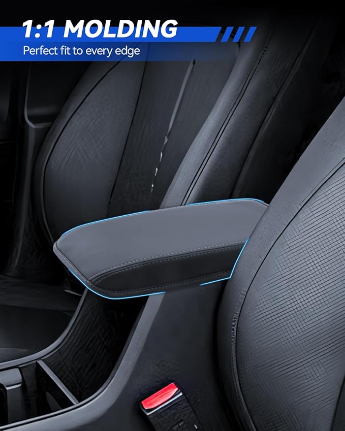Armrest Cover for 2024 2025 Hyundai Kona SE SEL Limited N-Line Accessories Center Console Middle Lid Pad Protector for Car Elbow Rest
