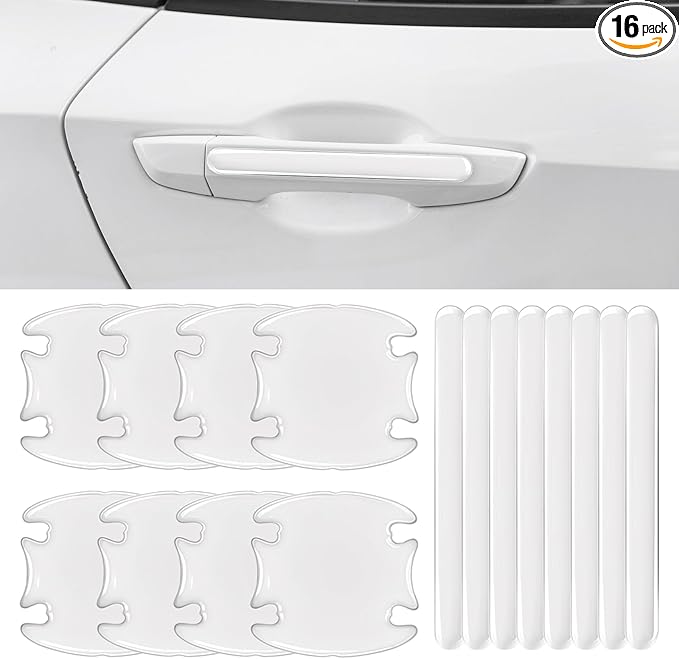 16PCS Car Door Handle Protector, Transparency Car Door Handle Scratch Protector, Waterproof Cars Handles Protecting, for Most Cars Handles