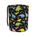 KXWQTRDD Car Garbage Bag Colorful Dinosaurs Mini Car Trash Bin Portable Collapsible Waterproof Rubbish Bag for Car Accessories Back Front Seat Cup Holder