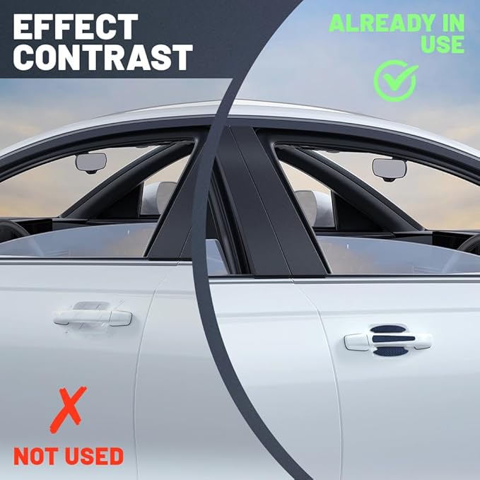 4pcs Car Door Handle Scratch Protectors, Door Handle Paint Protection Film, TPU Carbon Fiber Texture Door Bowl 3D Sticker, Car Accessories Universal for Most Cars (Blue)