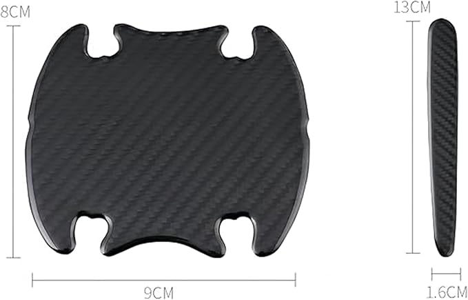 Car Door Protector-Door Handle Shielding Film, Door Dampening Pads, and Door Corner Guards for All Car Models - Noise Reduction & Anti-Scratch Solution (Black)
