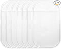 HARFINGTON 7pcs Car Dashboard Anti-Slip Mat 5.5" x 3" Universal Sticky Dash Pad Washable Reusable Car Non-Slip Mats for Phone Keys Sunglasses Electronic Devices, Transparent