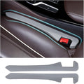 Junecarp Car Seat Gap Filler 2 Pack,Flexible Car Gap Filler Organizer to Impede Items from Dropping,Essential Interior Car Accessories Seat Gap Plug Perfectly Fits Car Gap (Gray)