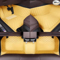 Customize All-Weather Protection Waterproof Leather Floor Mats for Cars, SUVs, and Trucks According to Automotive Model (Yellow)