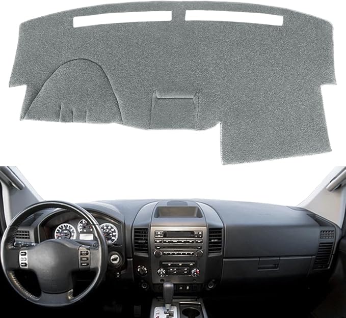 Yiz Dashboard Cover Dash Cover Mat Pad Carpet Custom Fit for Nissan Titan Armada Without Sensor w/o Navigation(Dark Gray) Y30