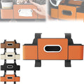 Car Multifunctional Seat Back Waterproof Storage Bag, Multifunctional & Waterproof Car Back Seat Organizer with 2 Cup Holders&Hooks, Hanging Storage Box for Most Cars (orange)