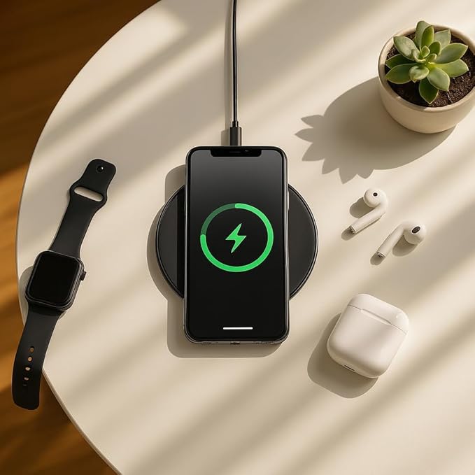 2Pcs Fast Wireless Charger,15W Max Wireless Charging Stand Compatible with iPhone 17/17Plus/17Pro/16/16Plus/16Pro /15/14/13/12/11/X/XR,Samsung Galaxy S25/S24/S23/S22/S21/S20/S10/S9/S8 Note 20