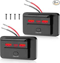 2PCS 3 Ports 12V RV USB Outlet 72W, Dual QC3.0 36W & PD3.0 Type-C Quick Charge 36W Panel Wall Mount, Automotive Car Socket Charger Adapter for Marine Boat Bus ATV Motorcycle Truck