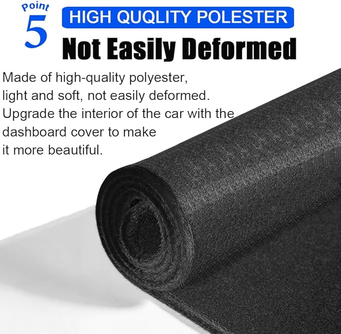 XITER Polyester Dashboard Cover Mat Carpet Dash Nonslip Sun Shade Mat Compatible For Honda civic 2022 2023 2024 2025 2026.