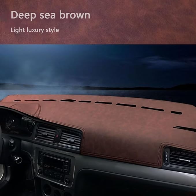 Leather Dashboard Cover Compatible with BMW 7 Series（NO HUD） 2016-2022，Dash Cover, Non-Slip Dash Cover, Dash mat Dashboard Cover, Interior Dash Covers