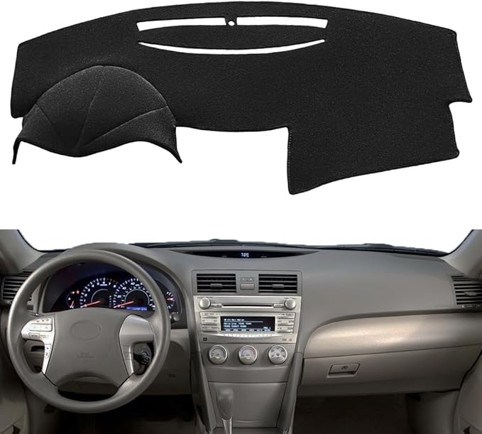 Dash Cover Mat Pad Custom Fit for Toyota Camry 2007 2008 2009 2010 2011 Dashboard Cover Carpet Cap Protector (Black) Y27
