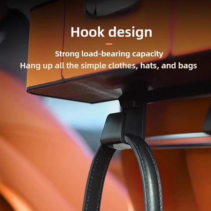 Car Organizer Back Seat, 2026 New 3 In 1 Car Backseat Organizer with Drink Cup Holder Tissue Box, Multifunctional Car Seat Back Storage Box for Hold Phone,Snacks, Drinks, Handbag (Black)