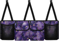 Purple Marble Hanging Trunk Organizer for SUV, Car Organizer, Waterproof Back Seat Organizer for SUV, Car Organizers and Storage with Adjustable Straps, Car Storage Organizer