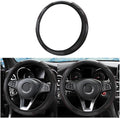 Car Steering Wheel Cover, Universal Microfiber PU Leather Elastic 15 inch Stitching Color Anti-Slip Steering Wheel Protector, Car Interior Protection Accessories for Men Women (Black)