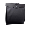 Car Leather Trash Bag Smart LED Waterproof Organizer Storage Garbage Can (Black)