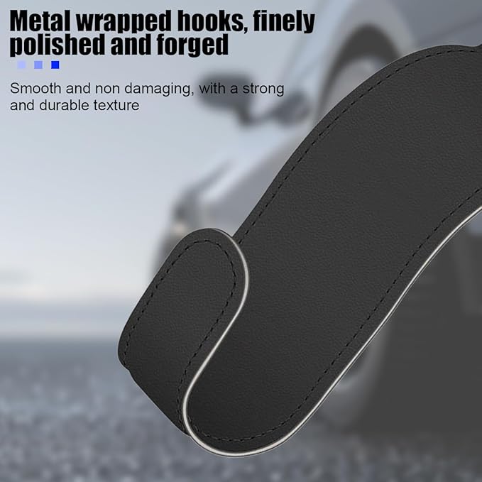 Car Co-Pilot Glovebox Hooks, 2PCS Anti-Scratch Vehicle Passenger Seat Storage Hanger for Handbag Purse Umbrellas, Auto Interior Organizer, Universal for SUV Sedan Truck(Black)