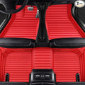 Custom Making Car Floor Mats Compatible with Audi BMW Mercedes-Benz Toyota Lexus Honda Infiniti Nissan Hyundai Kia All Models 2005-2026 (Striped Red)
