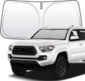 Thickened 2-Layer Front Windshield Sun Shade Compatible for Toyota Tacoma N300 2016-2023, Foldable Custom Fit Sunshade Blocks 99% Heat, Keeps Car Interior Cool (for Tacoma N300 2016-2023)
