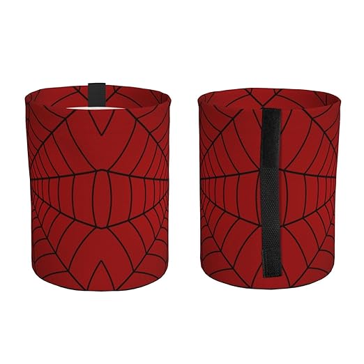 YANGDADA Red Spider Web Car Trash Can Small Portable Car Garbage Bag for Back Front Seat RV's Camping Accessories