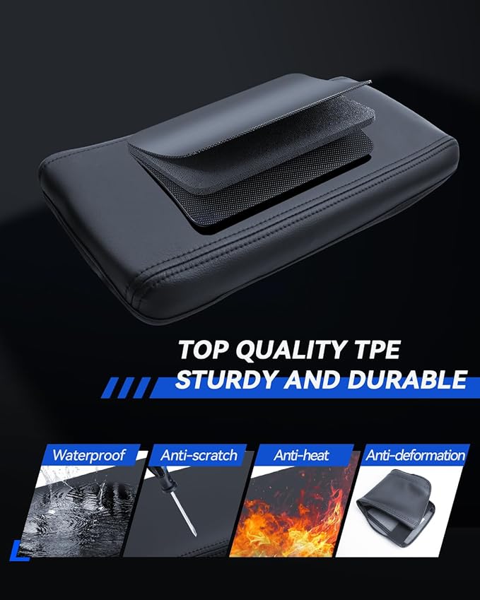 Armrest Cover for 2023 2024 2025 2026 Toyota Prius(LE/XLE/Limited/Nightshade Edition) Accessories Center Console Middle Lid Pad Protector for Car Elbow Rest