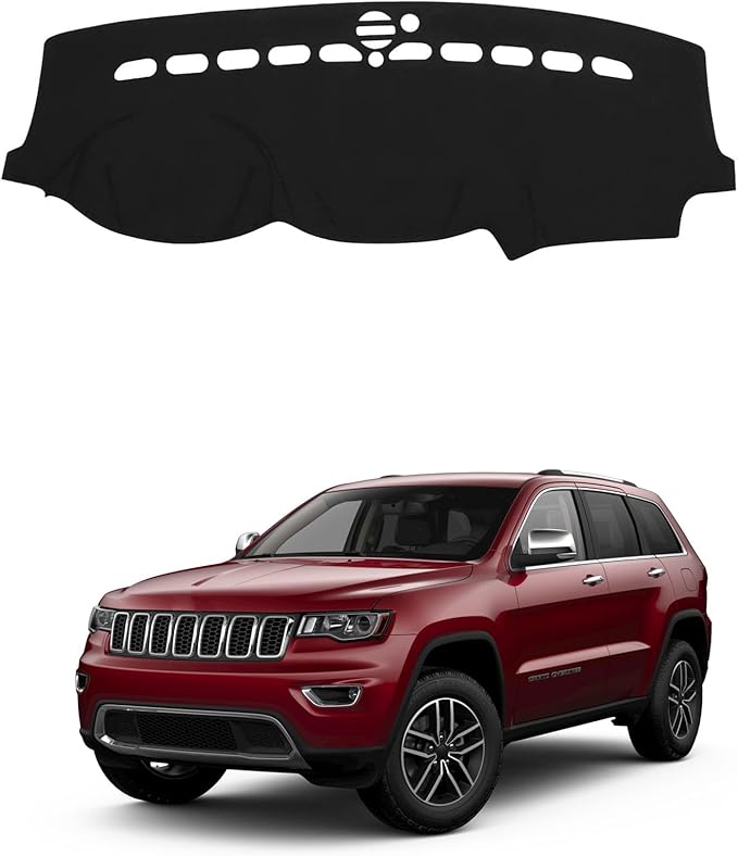 Dashboard Mat Cover for Jeep Grand Cherokee 2011-2021 Nonslip Center Console Sunshield Glare UV Rays Protector Accessories