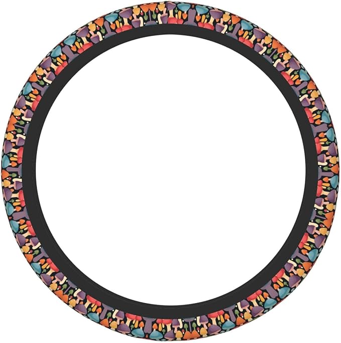 Mushroom Universal Fit Steering Wheel Cover for Car, Truck, and SUV, Durable Steering Wheel Protection