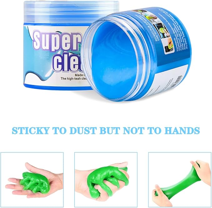 Cleaning Gel for Car, Universal Vehicle Interior Detailing Cleaning Putty Gel, Detail Cleaner Tools for Keyboard Vent PC Laptop Camera, Automotive Duster Remover Cleaner Accessories (Blue)