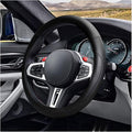 14.5"-15" Car Steering Wheel Cover, Microfiber Leather Cover, Anti-Slip Breathable Steering Wheel Decoration, Universal Steering Wheel Accessories for Diverse Cars (Black)