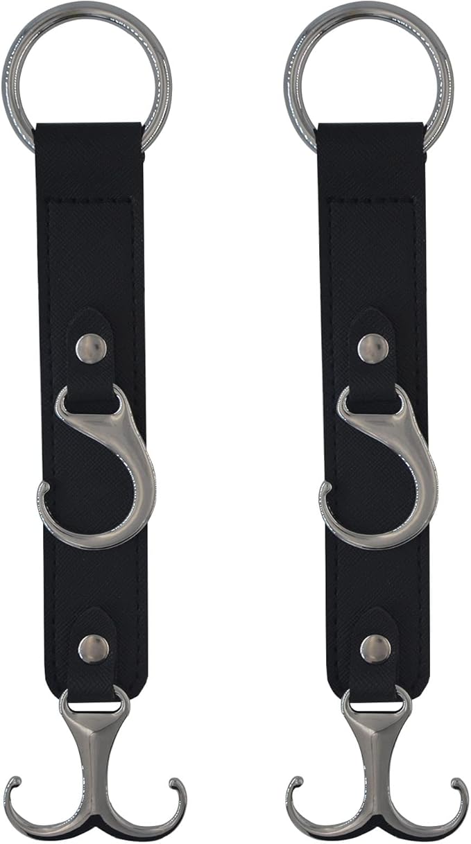 yicheyiyou Headrest Hooks for Car Back Seat Organizer Black Faux Leather Hanger Holder Hook, for Hanging Purses and Bags and Coats Grocery Bag Umbrellas Handbag Car Accessories Interior Men for Women