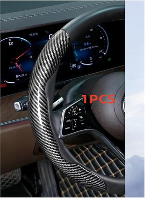 1/2PCS Laser Perforated Steering Wheel Cover, Microfiber Leather and Silicone Non-Slip Grip(1pcs Silver)