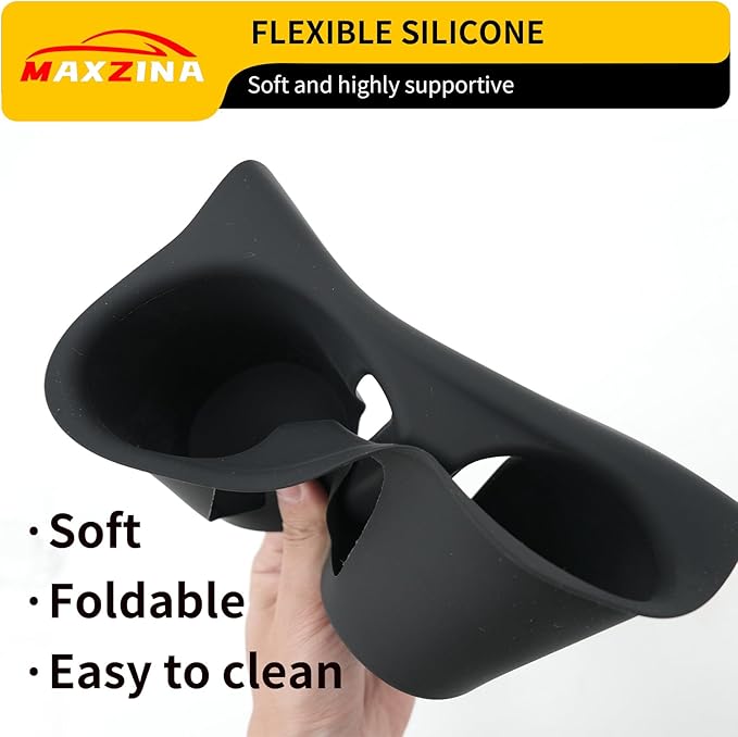 Maxzina Cup Holder Compatible with 2023-2025 Honda HRV Silicone Insert Center Console Cup Holder Silicone Black Bottle Holder Interior Decoration for 2024 HR-V Accessories