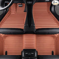 Custom Making Car Floor Mats Compatible with Audi BMW Mercedes-Benz Toyota Lexus Honda Infiniti Nissan Hyundai Kia All Models 2005-2026 (Striped Brown)
