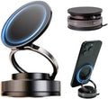 Upgraded 360° Nano Gel Vacuum Magnetic Car Phone Holder Ultra Strong Suction Magnetic Force for MagSafe, iPhone Air 17 16 15 14 13 12 , Foldable Retractable Mount for Car/Dashboard/Gym/Mirror