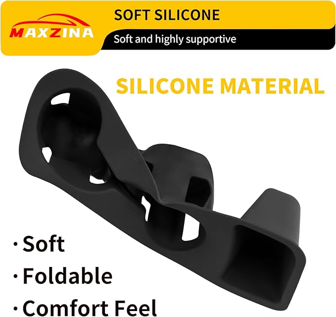 Maxzina Cup Holder Compatible with 2022-2025 2026 Ford Maverick Cup Holder Silicone Insert Center Console Cup Holder Silicone Black Bottle Holder Interior Decoration for 2024 Maverick Accessories