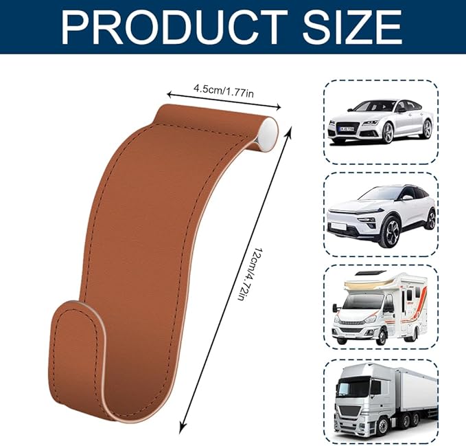 Car Co-Pilot Glovebox Hooks, Glove Box Organizer for Car, Anti-Scratch Vehicle Passenger Seat Storage Hanger, Auto Accessories Auto Glove Box Front Seat Hook for SUV Sedan Truck (Orange)