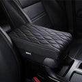 BODLYL Car Center Console Cover, Memory Foam Car Armrest Cushion, Black Auto Arm Rest Pad, Leather Arm Rest Covering Car, Hand Rest Pillow for SUV/Truck/Vehicle (Black)