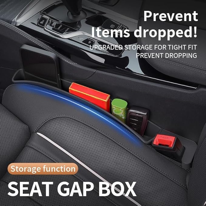 Edotim Car Seat Gap Filler, Seat Gap Organizer with Phone Holder, Car Seat Accessories, Car Organizer Fit Car SUV Truck-2PCS Gray