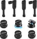 6 Desktop Cord Organizer Magnetic Spring Cable Clips Rotatable Cord Holder 2 Charging Cord Protecors for Nightstand Phone Charger Organizer Computer Desk Cable Management Appliance Adhesive Wire Strap
