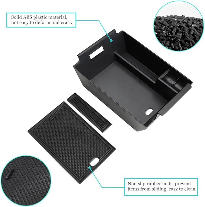 MARCHFA Center Console Organizer Compatible for 2020-2023 2024 2025 2026 Benz GLE 350 450 W167 53 AMG Accessories Armrest Tray Organizer Insert Storage Box for GLS 450 2020 2021 2022 (Black)