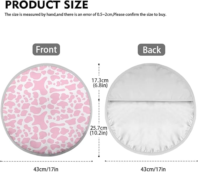 Pink Cow Print Car Steering Wheel Sun Shade Cover Universal Steering Wheel Sunshade 17 Inch Car Rudder Protector Block UV Rays Reflector Easy to Install