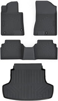 Cartist Floor Mats and Cargo Liner Fit for 2021-2026 Kia K5 (Only FWD Models) & Hyundai Sonata/Sonata Hybrid 2020-2026 Accessories All Weather Floor Liner & Trunk Mats