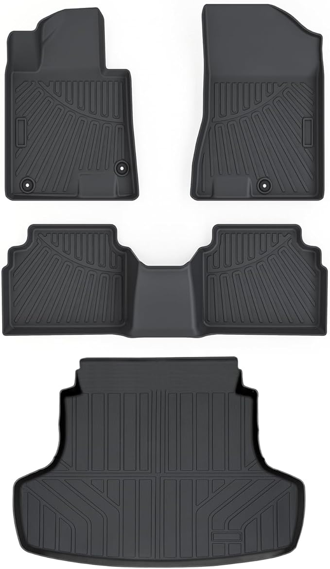 Cartist Floor Mats and Cargo Liner Fit for 2021-2026 Kia K5 (Only FWD Models) & Hyundai Sonata/Sonata Hybrid 2020-2026 Accessories All Weather Floor Liner & Trunk Mats