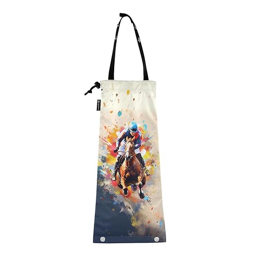 ALAZA Hanging Car Trash Bags Garbage Bag Trash Can for Back Seat Small Riding Equestrian 1 Washable Storage Bag Retractable 2 Pack
