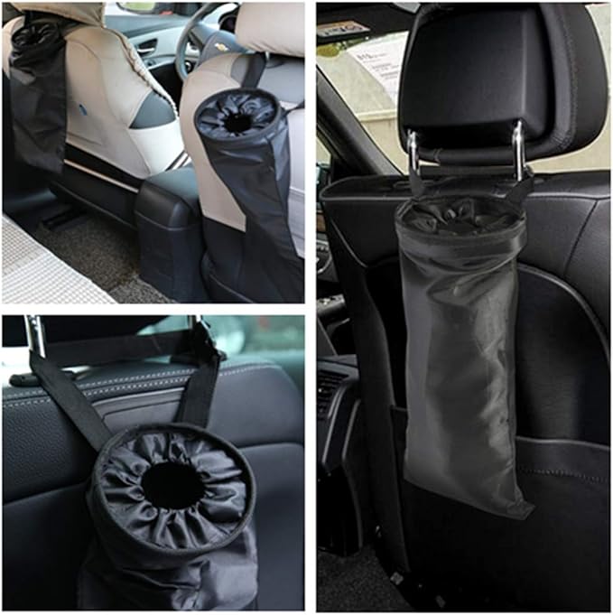 AISIBO Car Trash Can Washable Eco-Friendly Hanging Seat Back Car Garbage Bag for Travel (2 Pack)