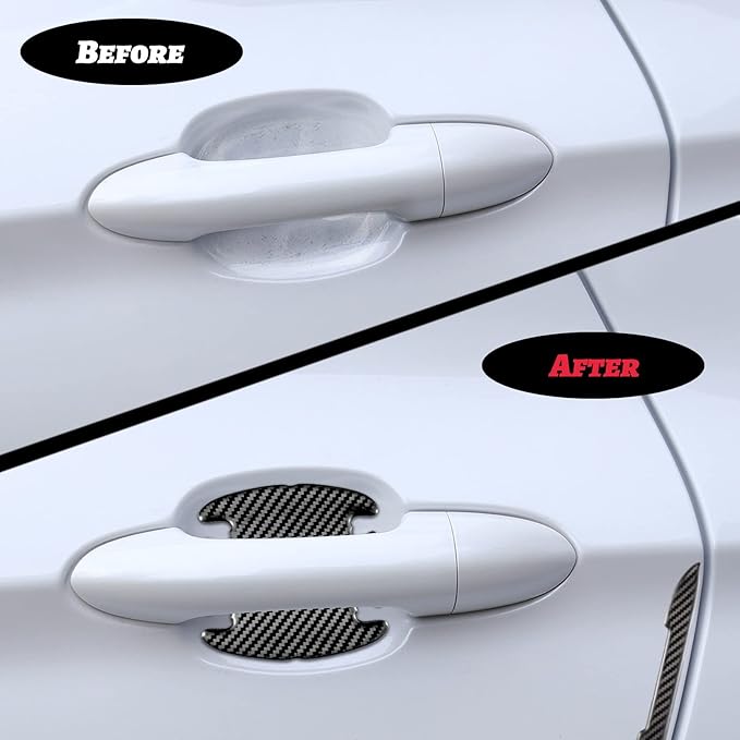 WORCAS Car Door Handle Cup Protective Sticker Auto Door Paint Guard Scratch Protection Films Universal Door Handle Cups Protective Pad (m+d)-8pcs